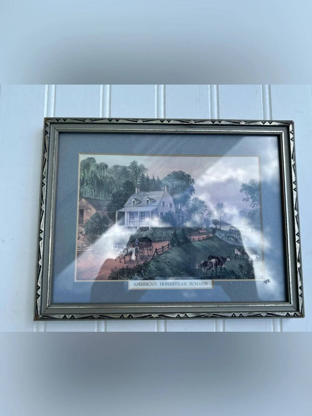 Vintage Art ‘American Homestead Summer' Framed Gallery Wall Currier & Ives 9x7